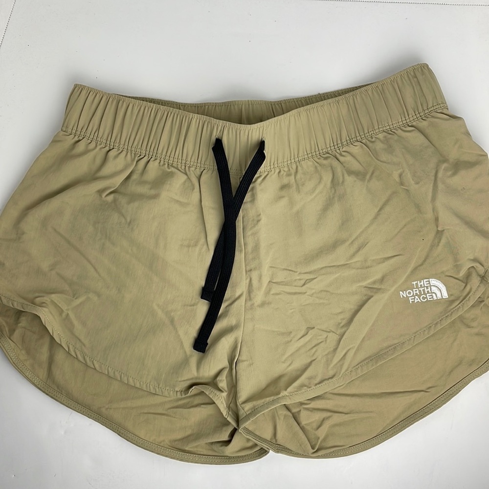 The North Face Women’s Olive Athletic Shorts with Black Drawstring